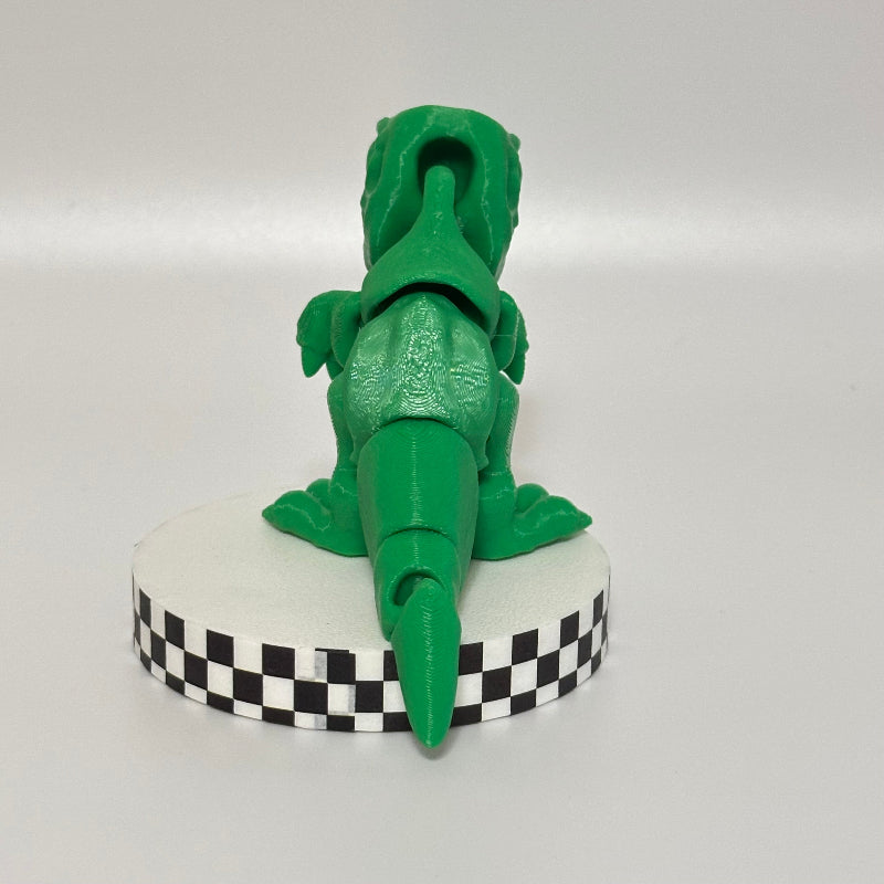 Leafy Chomp: Medium Standing Green T-Rex Fidget Collectible