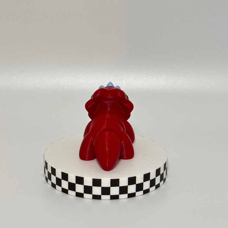 Ruby Rumbles: Red Triceratops 3D Printed Fidget Collectible