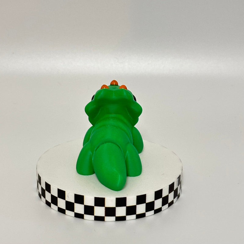 Tango Tops: Green Triceratops 3D Printed Fidget Collectible