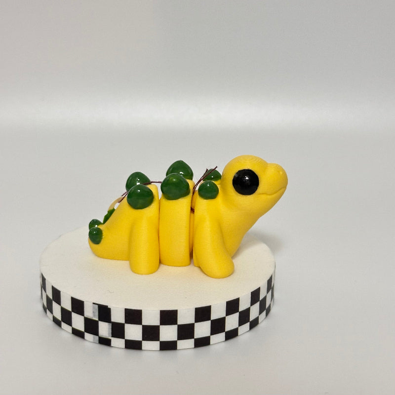 Sunny Spine: Yellow Stegosaurus 3D Printed Fidget Collectible