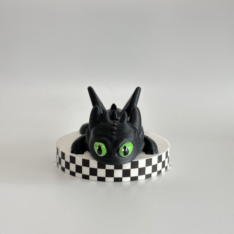 Small Night Fury 3D Printed Fidget Dragon Collectible