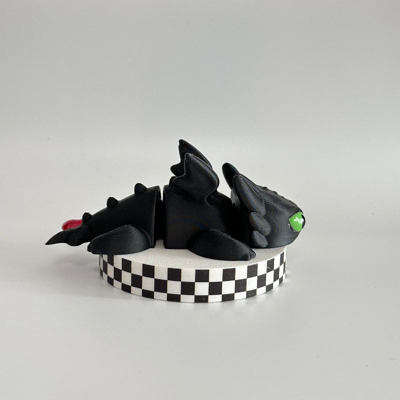 Small Night Fury 3D Printed Fidget Dragon Collectible