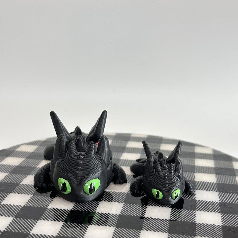 Mini Night Fury 3D Printed Fidget Dragon Collectible