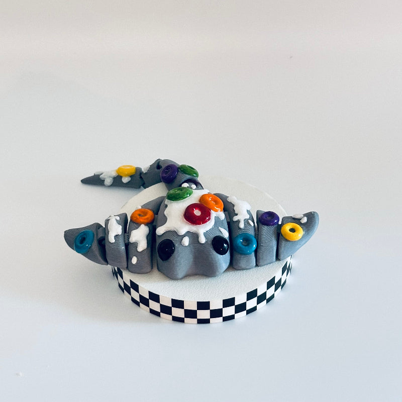 Loopsie the Kawaii Fruit Loops Manta Ray 3D Printed Fidget Collectable