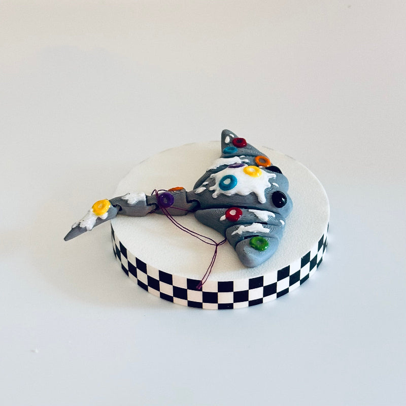 Loopsie the Kawaii Fruit Loops Manta Ray 3D Printed Fidget Collectable