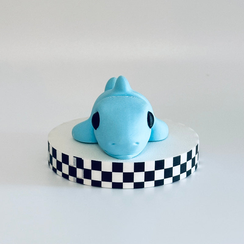 Bubbles The Blue Shark 3D Printed Fidget