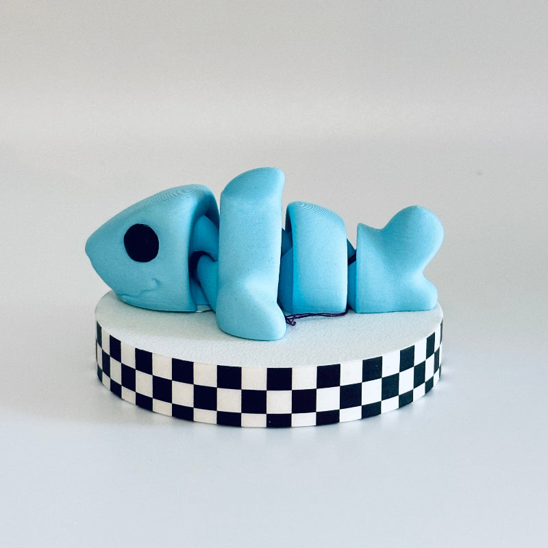 Bubbles The Blue Shark 3D Printed Fidget