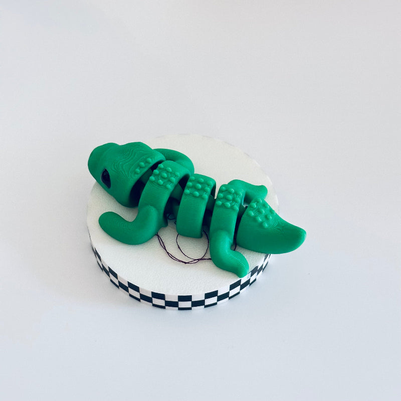 Snapper Green Gator 3D Printed Fidget Collectable
