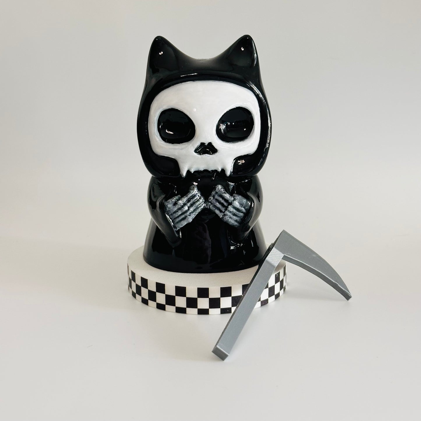 GrimKitty the Chibi Cat Reaper 3D Printed Figurine