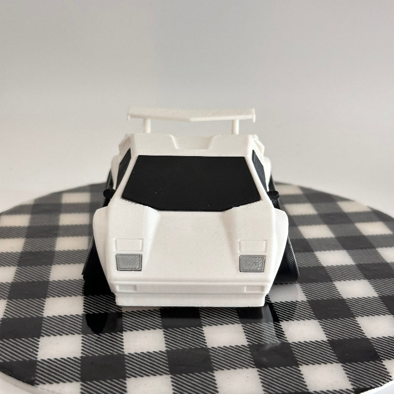 White Arctic Racer 3D-Printed Sports Car