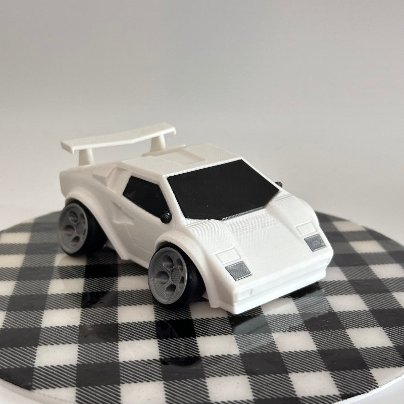 White Arctic Racer 3D-Printed Sports Car