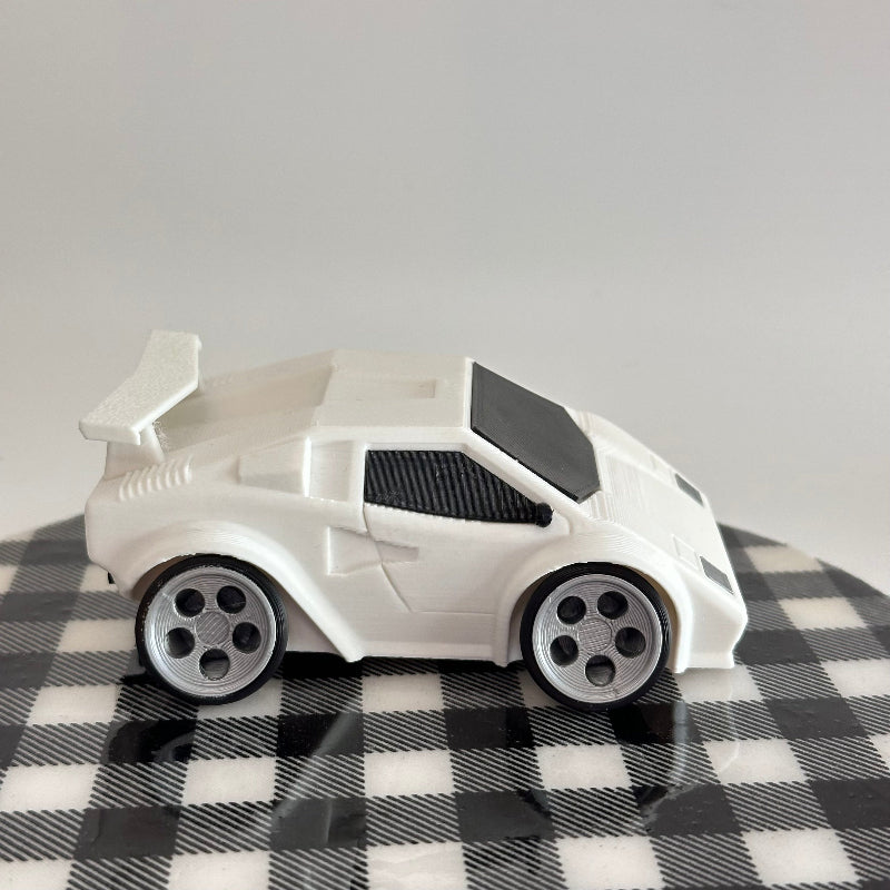 White Arctic Racer 3D-Printed Sports Car