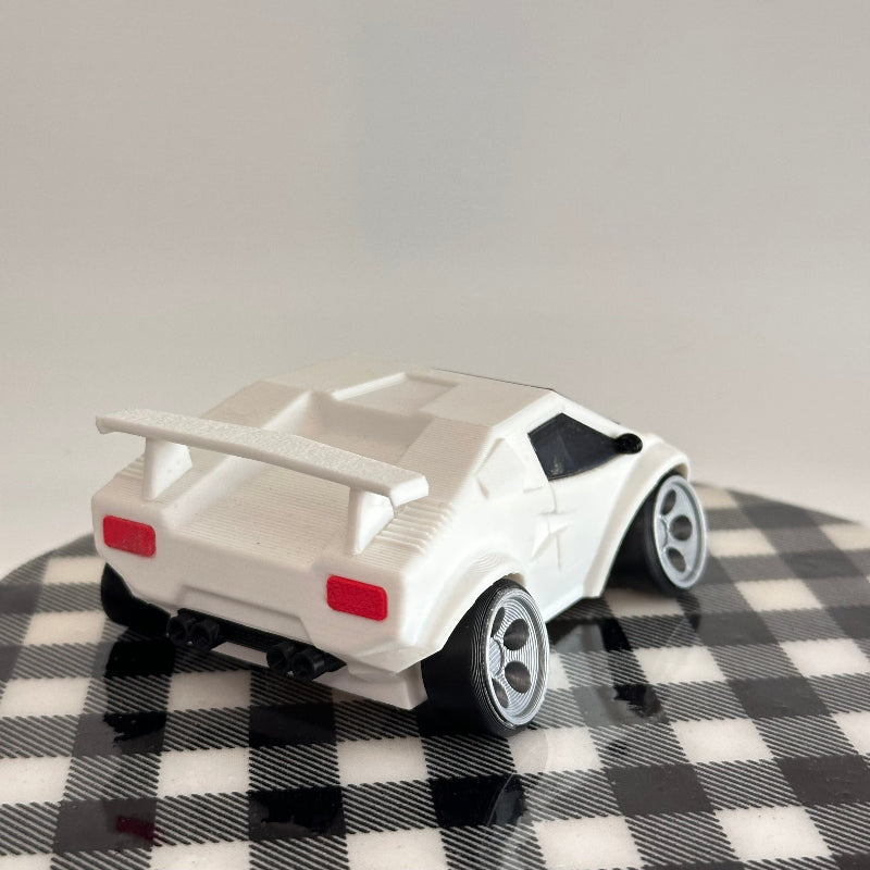 White Arctic Racer 3D-Printed Sports Car