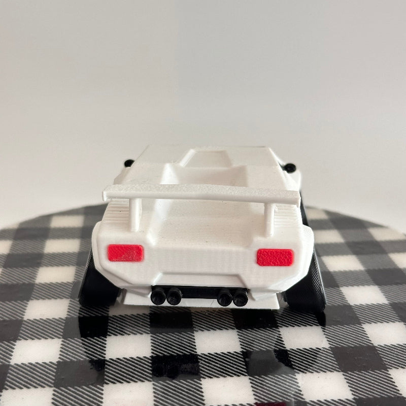 White Arctic Racer 3D-Printed Sports Car