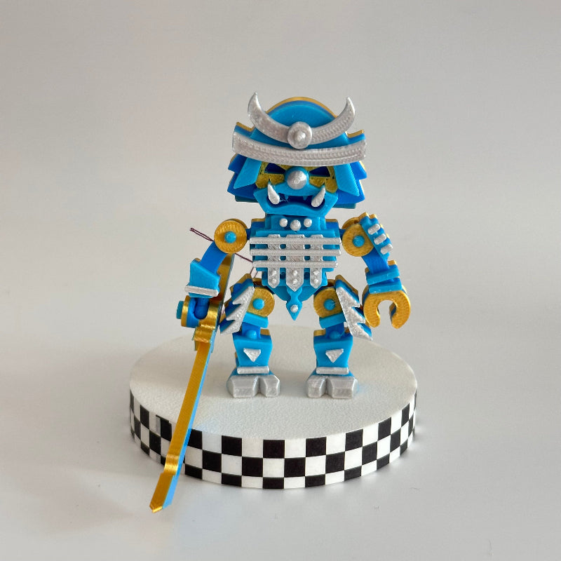 GlacioByte the Frostfire Kendobot 3D Printed Fidget Collectable