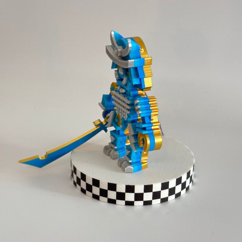 GlacioByte the Frostfire Kendobot 3D Printed Fidget Collectable