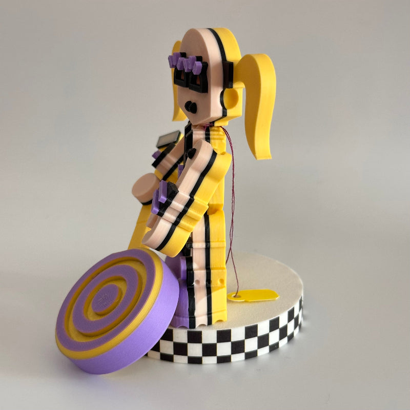 LolliHex the Goth Candy Bot 3D Printed Fidget Collectable