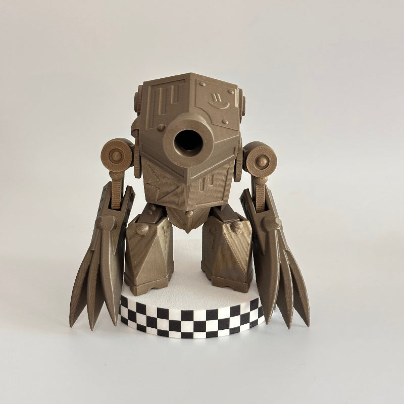 GearSlasher the Bronze BotSlicer 3D Printed Fidget Collectable