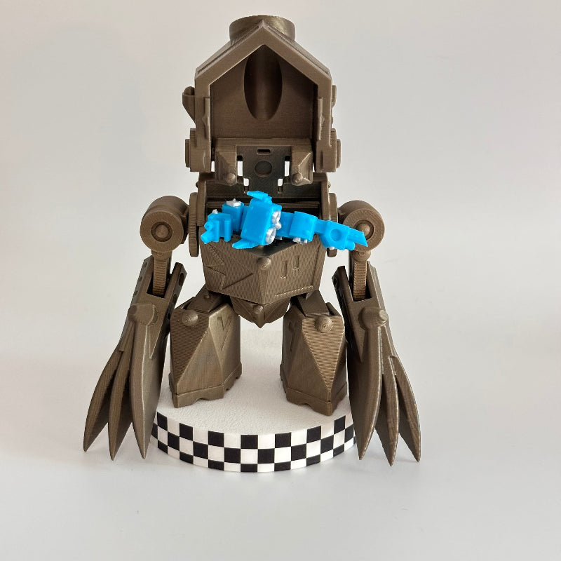 GearSlasher the Bronze BotSlicer 3D Printed Fidget Collectable