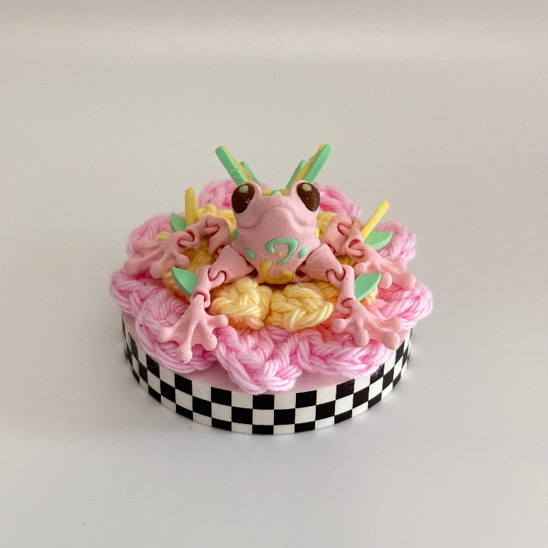 PetalHops the Butterfly Frog 3D Printed Fidget Collectable