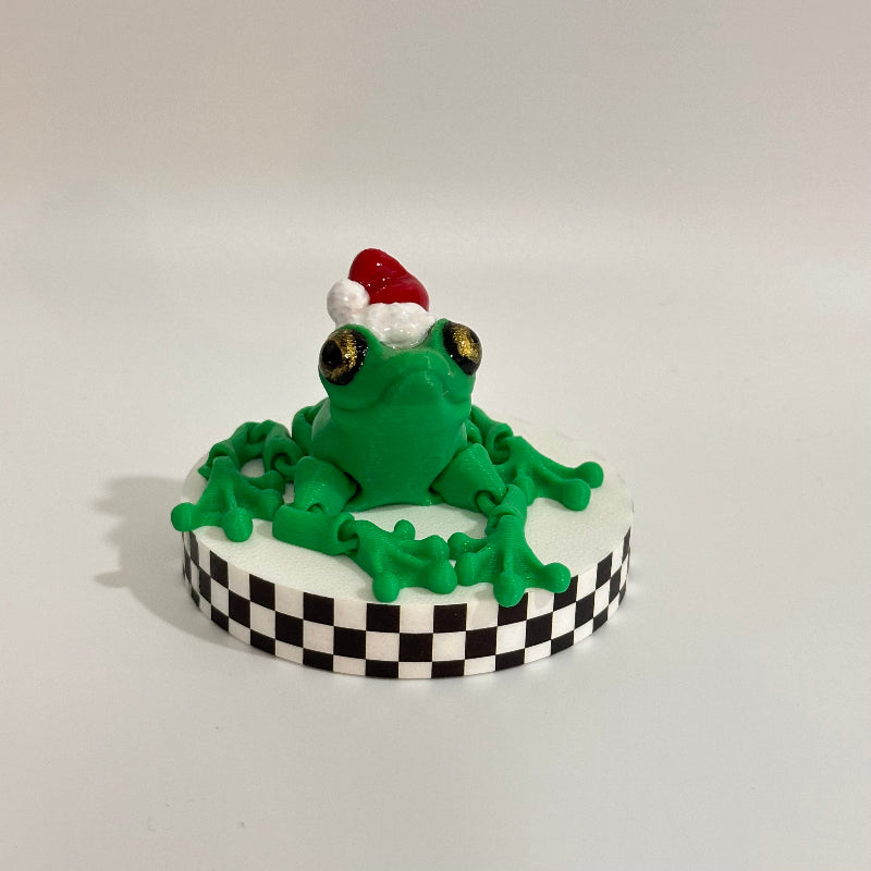 Jolly Hopper the Festive Froggie 3D Printed Fidget Collectable