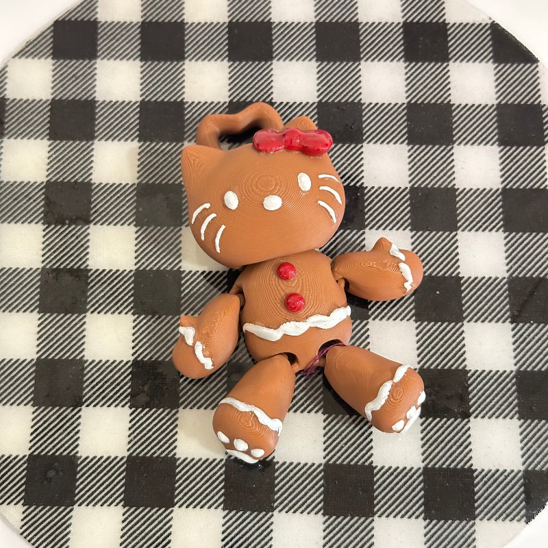 Gingy Kitty Delight 3D Printed Fidget Holiday Collectable