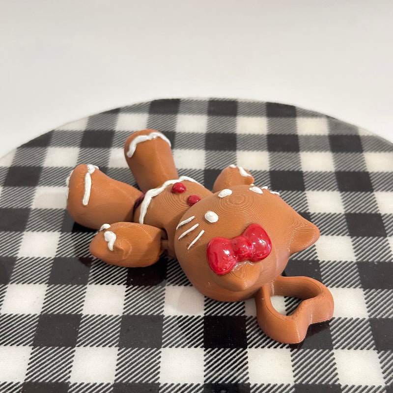 Gingy Kitty Delight 3D Printed Fidget Holiday Collectable