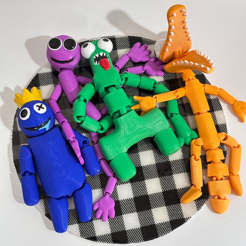 Purple Rainbow Friend 3D Printed Fidget Collectable