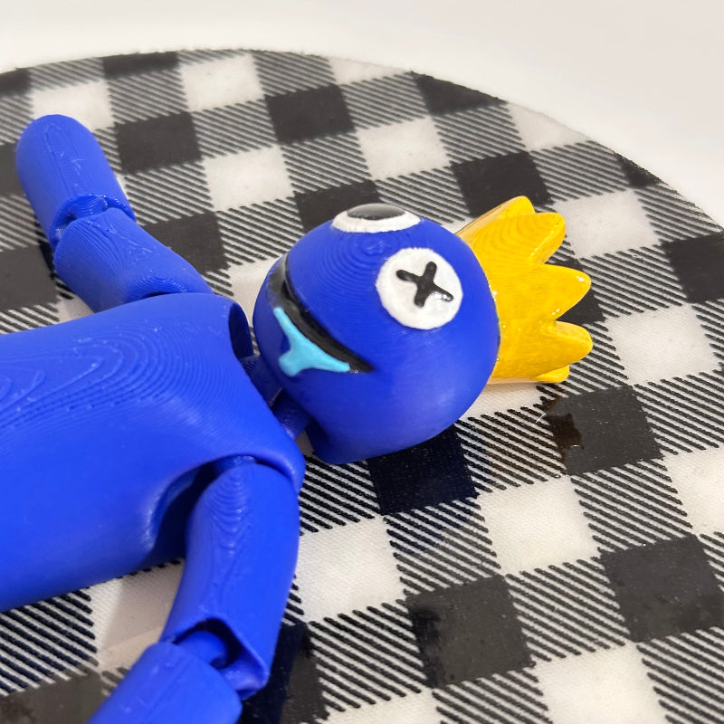 Blue Rainbow Friend 3D Printed Fidget Collectable