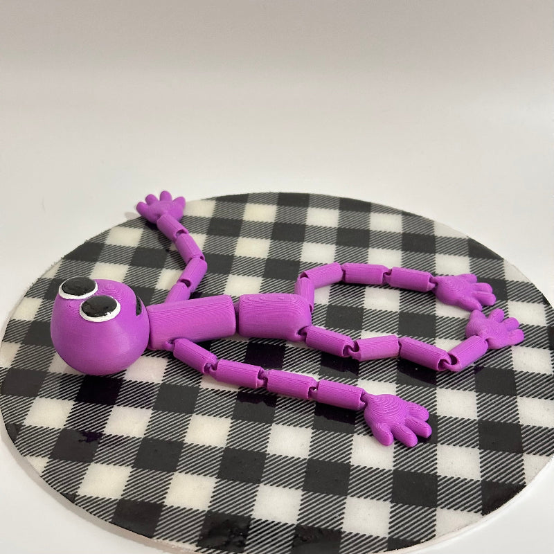 Purple Rainbow Friend 3D Printed Fidget Collectable