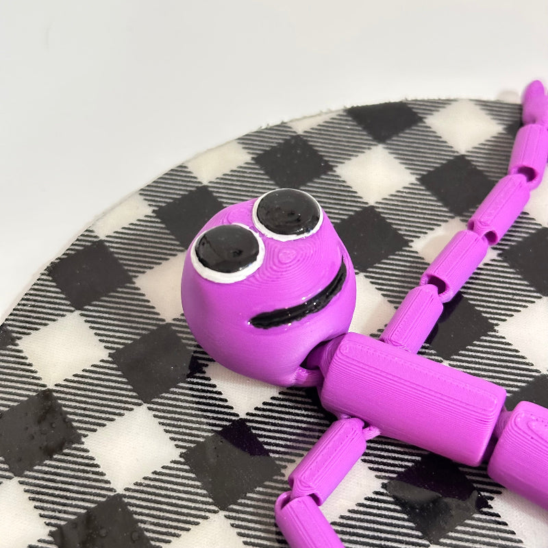 Purple Rainbow Friend 3D Printed Fidget Collectable