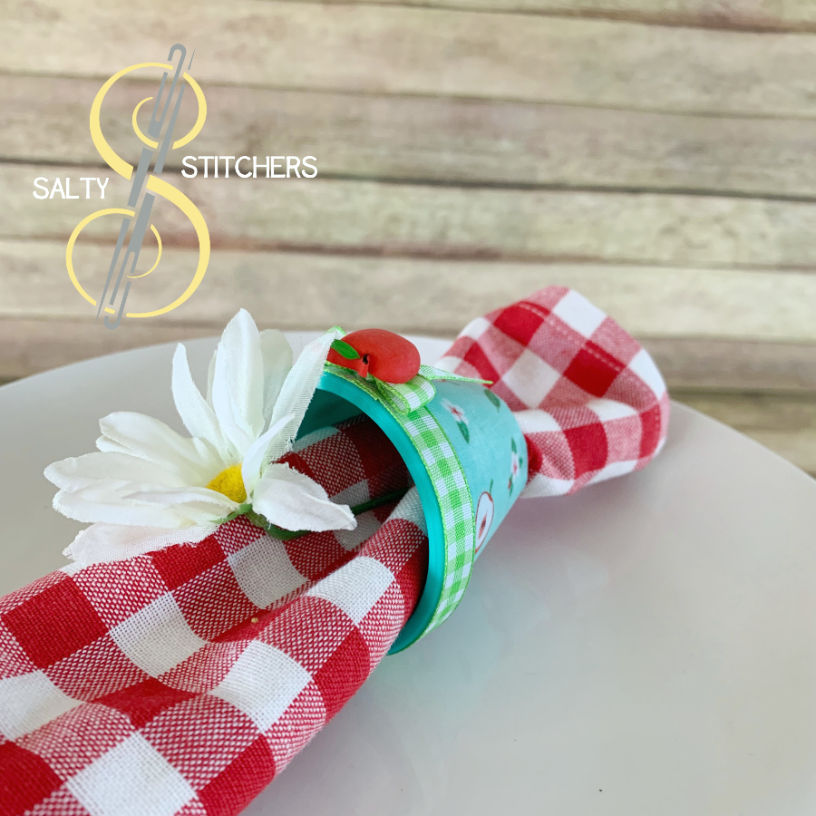 3D Printed Terra Cotta Pot Apple Napkin Ring | Salty Stitchers at More Heart Studio
