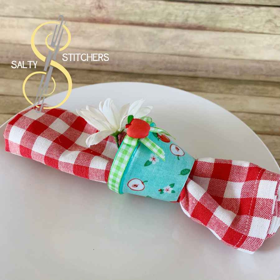 3D Printed Terra Cotta Pot Apple Napkin Ring | Salty Stitchers at More Heart Studio