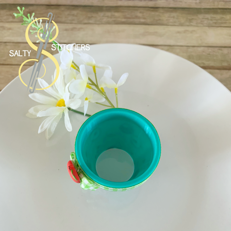3D Printed Terra Cotta Pot Apple Napkin Ring | Salty Stitchers at More Heart Studio