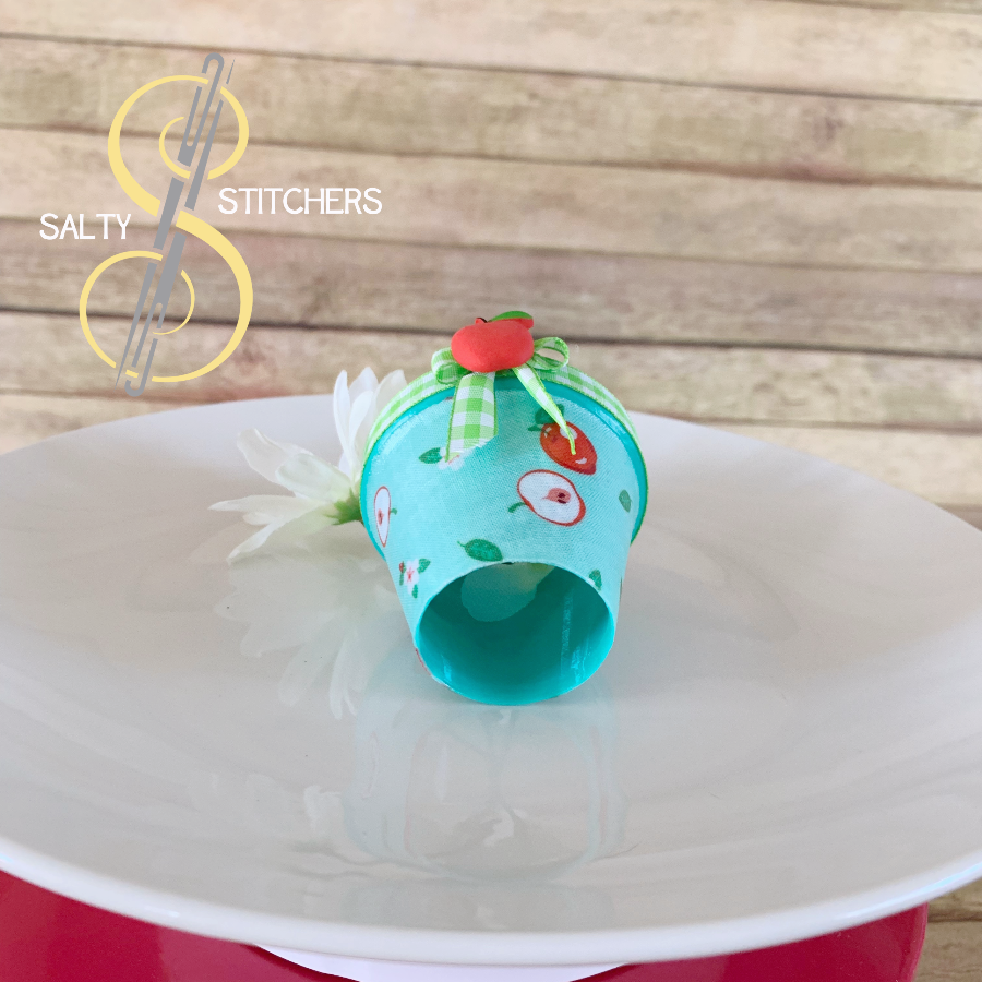 3D Printed Terra Cotta Pot Apple Napkin Ring | Salty Stitchers at More Heart Studio
