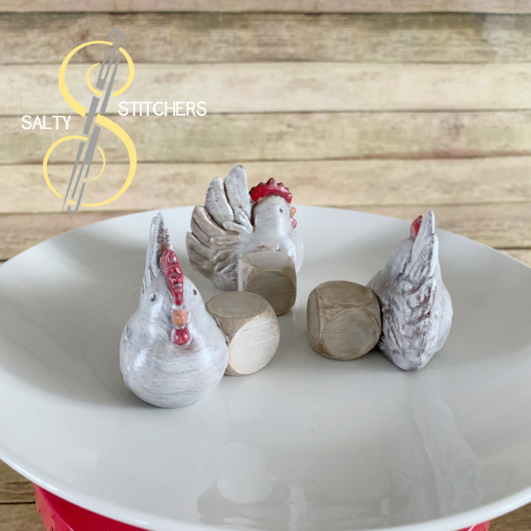 3D Printed Chicken Indoor Planter Feet Stand | Salty Stitchers at More Heart Studio