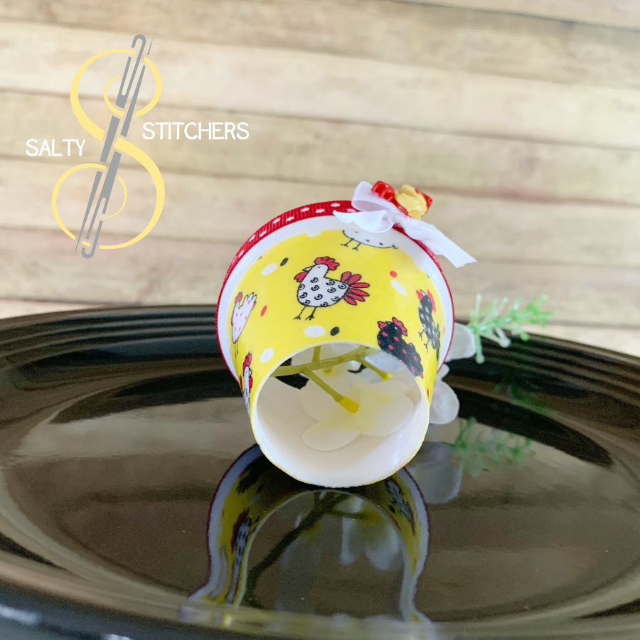 3D Printed Faux Terra Cotta Pot Chicken Napkin Ring | Salty Stitchers at More Heart Studio