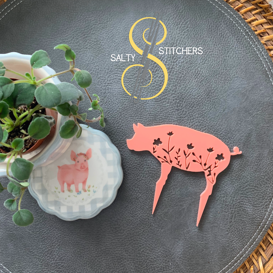 Pink Pig Plant Pal 3d Printed Indoor Trellis | More Heart Studio