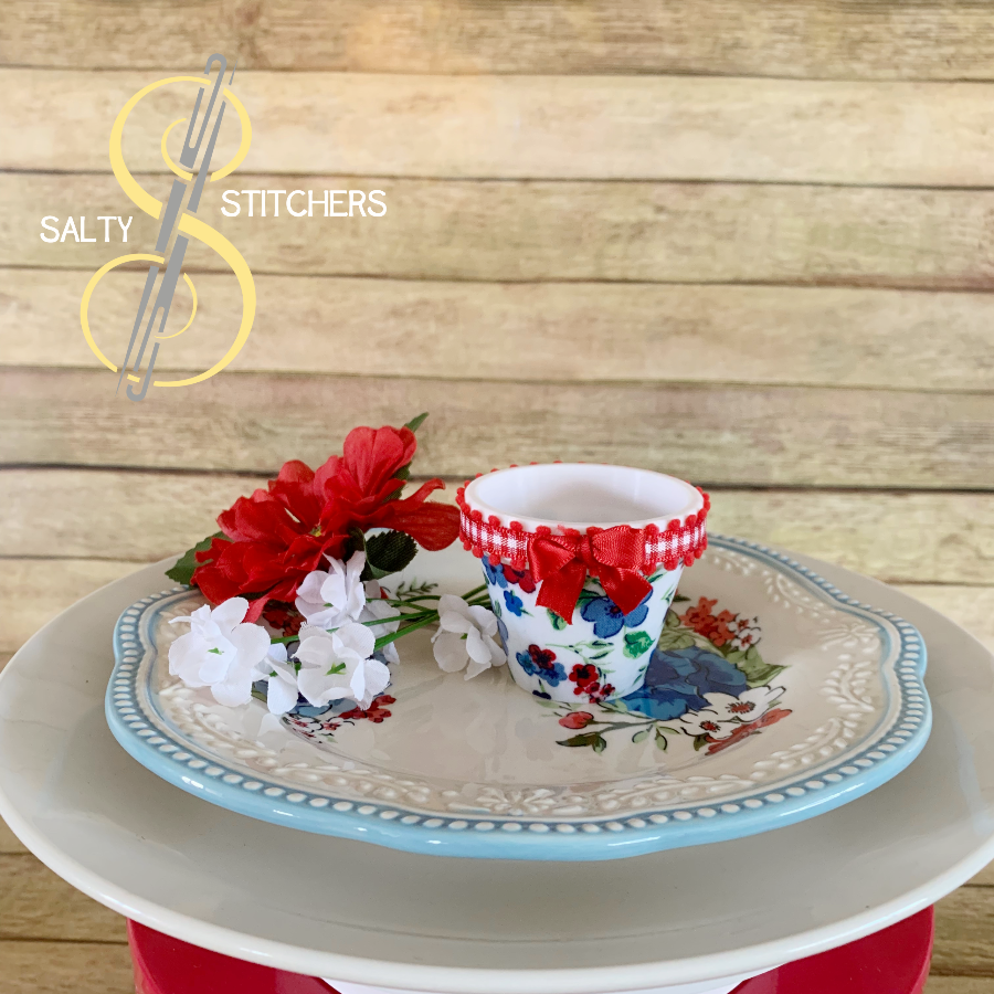 3D Printed Faux Terra Cotta Pot Pioneer Woman Heritage Floral Napkin Ring | Salty Stitchers at More Heart Studio