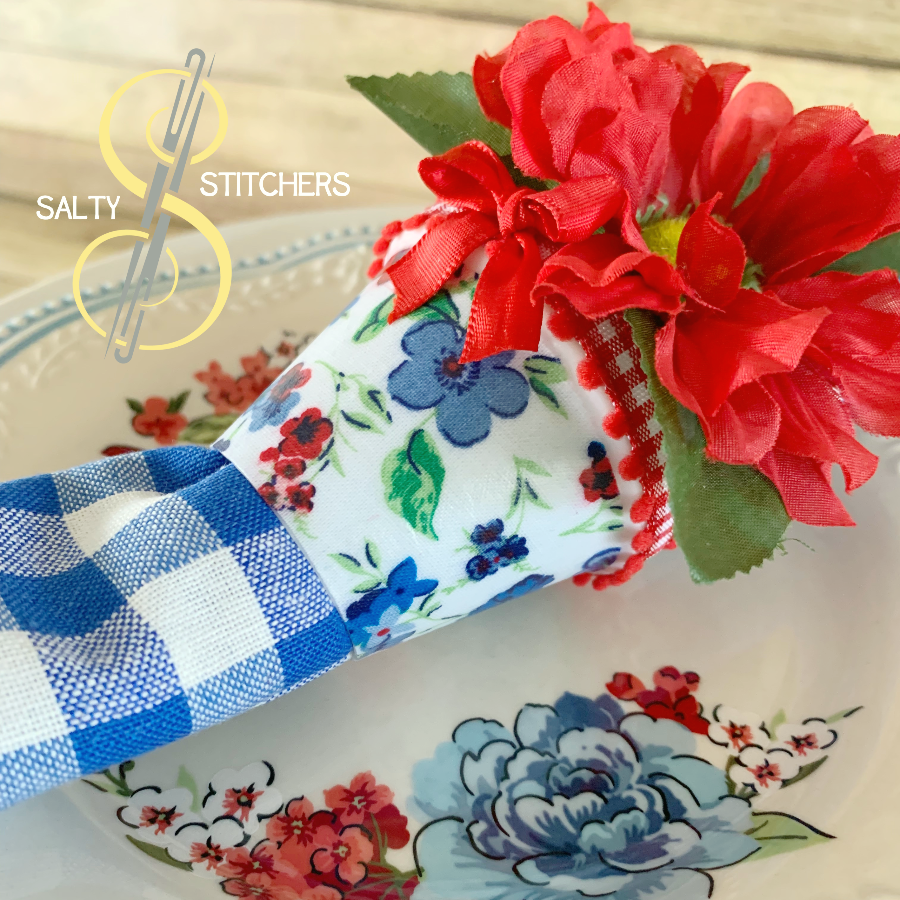 3D Printed Faux Terra Cotta Pot Pioneer Woman Heritage Floral Napkin Ring | Salty Stitchers at More Heart Studio