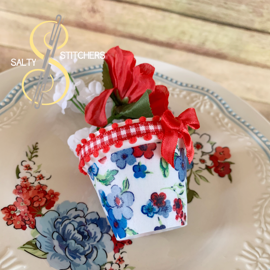 3D Printed Faux Terra Cotta Pot Pioneer Woman Heritage Floral Napkin Ring | Salty Stitchers at More Heart Studio