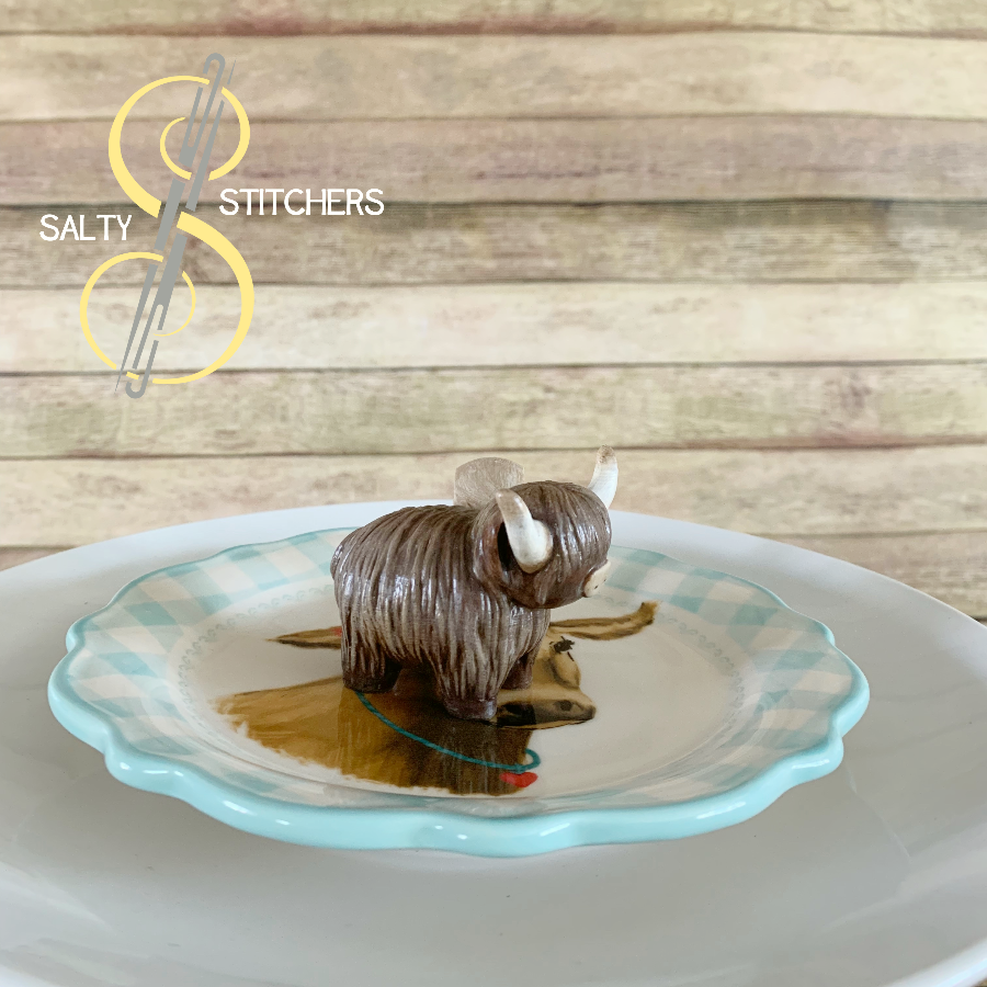 3D Printed Farmhouse Cow Hand Painted Napkin Ring | Salty Stitchers at More Heart Studio