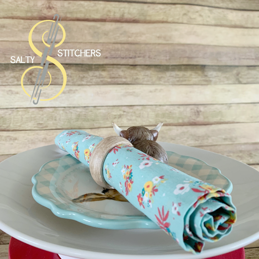 3D Printed Farmhouse Cow Hand Painted Napkin Ring | Salty Stitchers at More Heart Studio