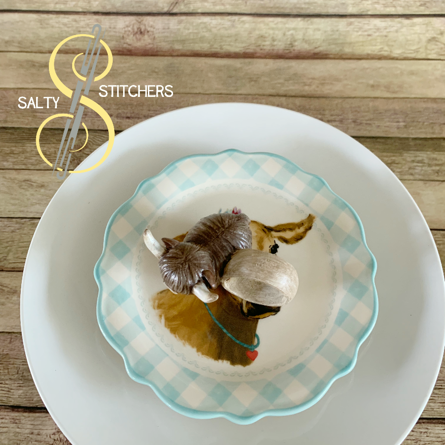 3D Printed Farmhouse Cow Hand Painted Napkin Ring | Salty Stitchers at More Heart Studio