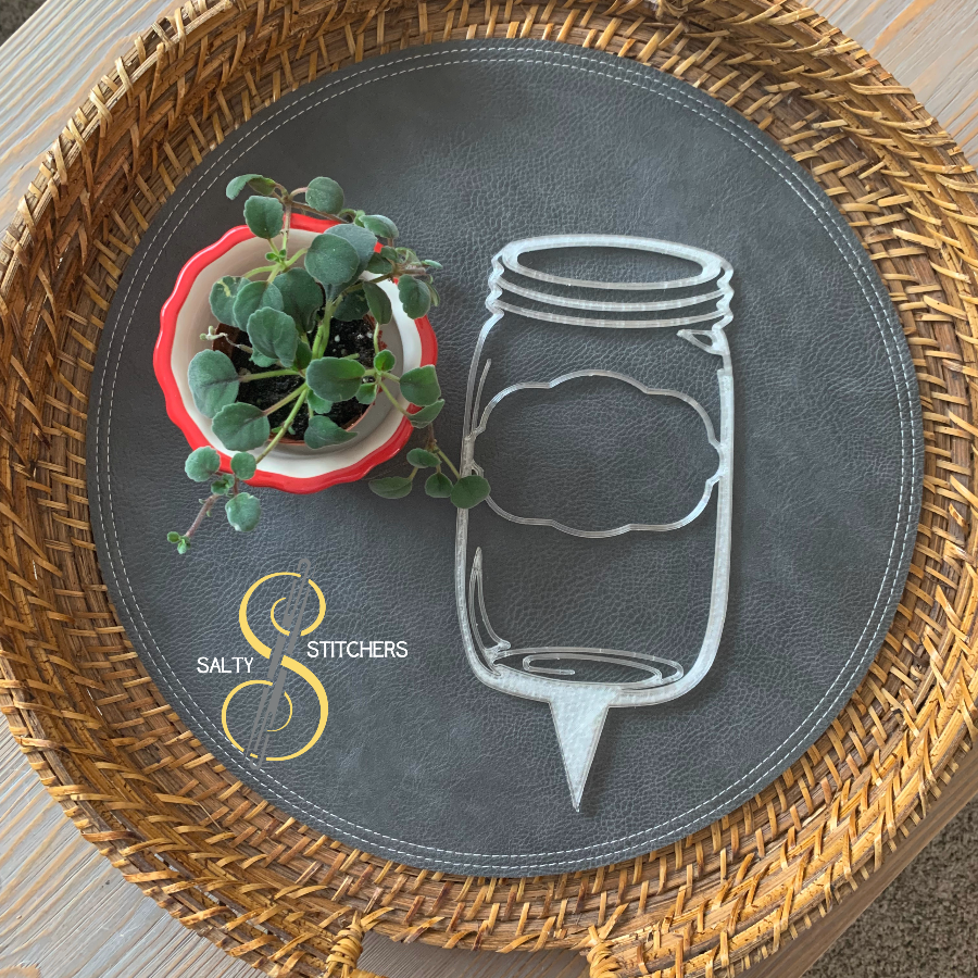 Country Farmhouse Mason Jar Plant Pal 3d Printed Indoor Trellis | More Heart Studio