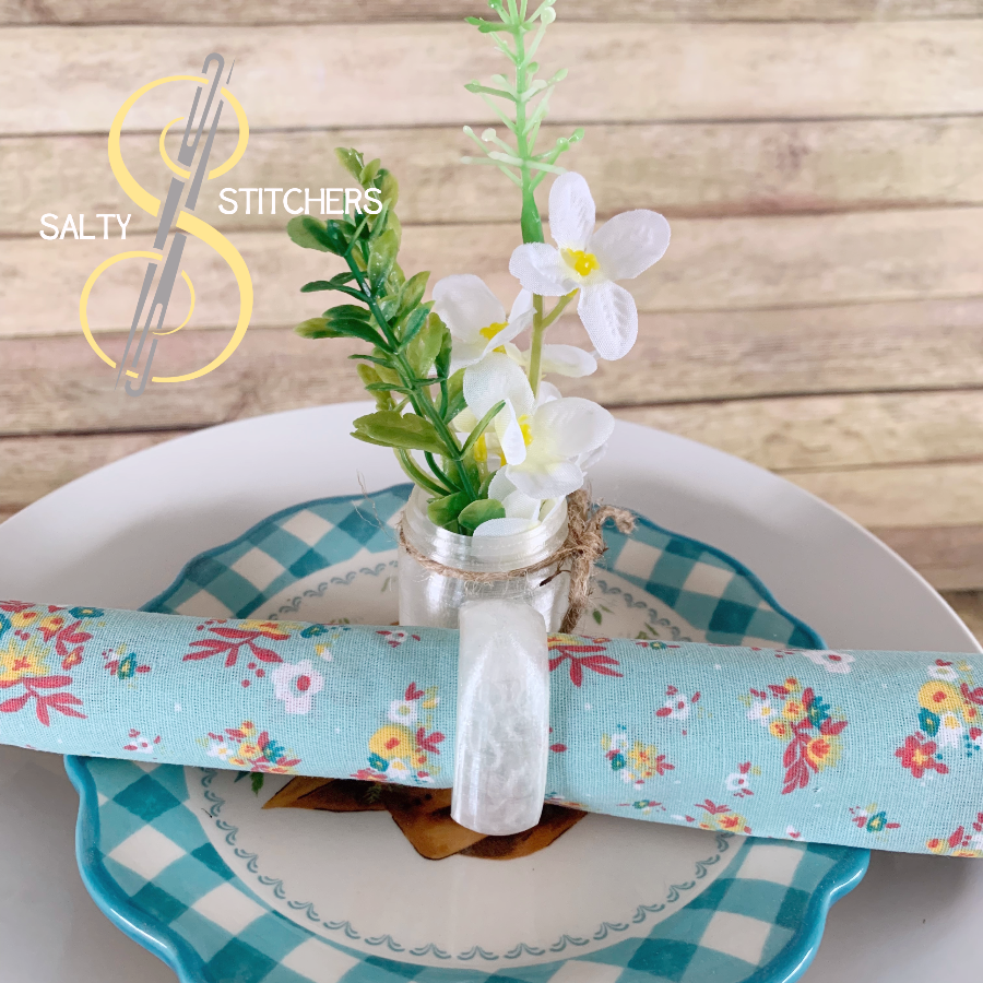 3D Printed Rustic Mason Jar Napkin Ring Holder | Salty Stitchers at More Heart Studio