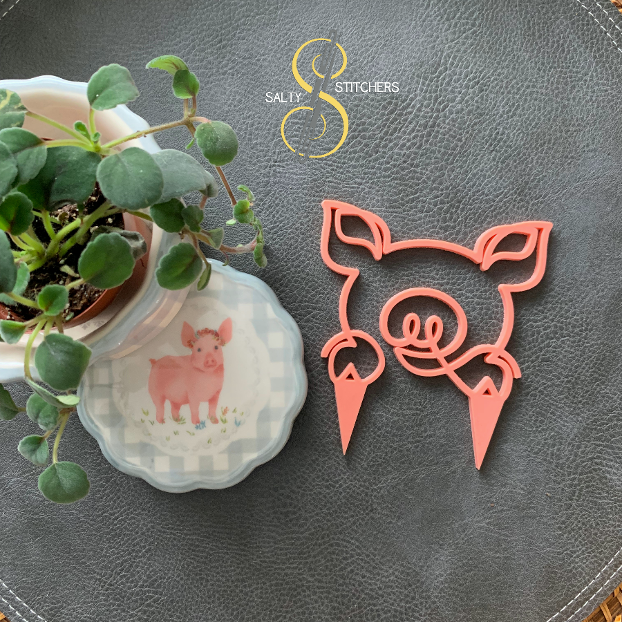 Pink Pig Plant Pal 3d Printed Indoor Trellis | More Heart Studio