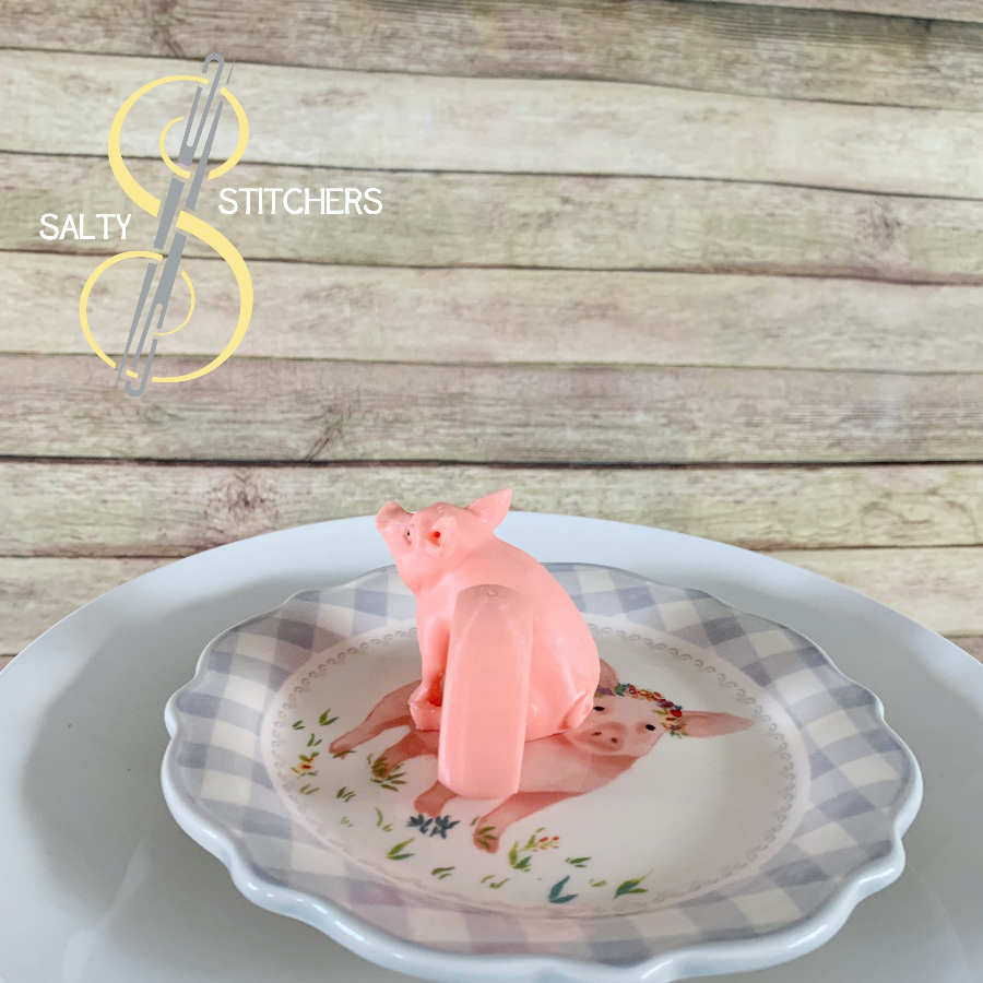 3D Printed Pig Hand Painted Napkin Ring | Salty Stitchers at More Heart Studio
