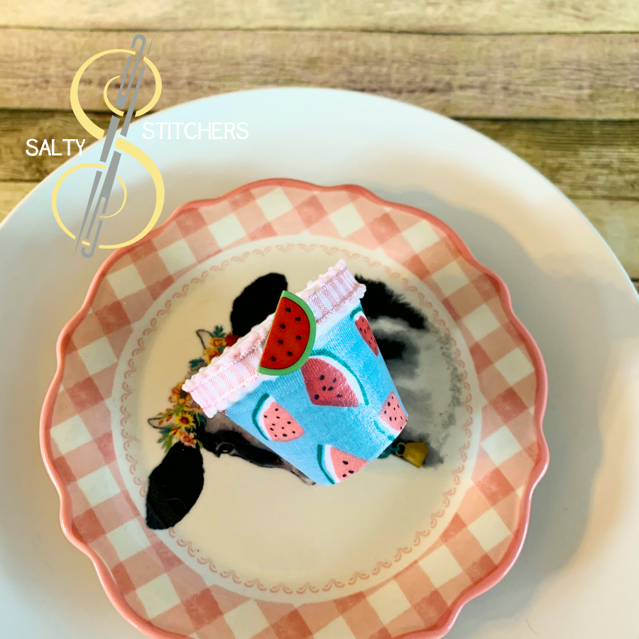 3D Printed Faux Terra Cotta Pot Pink Watermelon Napkin Ring | Salty Stitchers at More Heart Studio