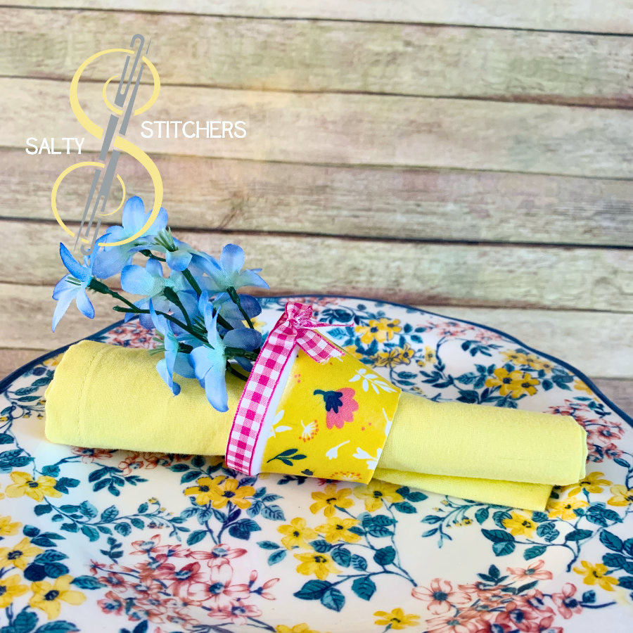 3D Printed Faux Terra Cotta Pot Pioneer Woman Fabric Napkin Ring | Salty Stitchers at More Heart Studio